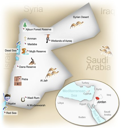 Map of Jordan